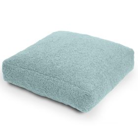 Jaxx Brio Large D√©cor Floor Pillow / Meditation Yoga Cushion, Shearling Faux Lamb, Mineral Green