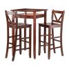 Halo 3pc Pub Table Set with 2 V-Back Stools