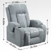 Infinite Position Okin Motor Up to 350 LBS Power Lift Recliner Chair for Elderly, Heavy Duty Motion Mechanism with 8-Point Vibration Massage and Lumba