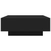 Coffee Table with LED Lights Black 31.5"x31.5"x12.2"