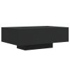 Coffee Table with LED Lights Black 33.5"x21.7"x12.2"