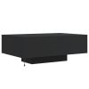 Coffee Table with LED Lights Black 33.5"x21.7"x12.2"