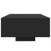 Coffee Table with LED Lights Black 33.5"x21.7"x12.2"