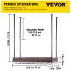 VEVOR Ceiling Wine Glass Rack, 35.8 x 13 inch Hanging Wine Glass Rack, 18.9-35.8 inch Height Adjustable Hanging Wine Rack Cabinet, Coppery Wall-Mounte