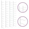 Wall Mounted Wine Rack for 24 Bottles 2 pcs White Iron