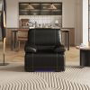 Recliner Chair Sofa Manual Reclining Home Seating Seats Movie Theater Chairs, Brown
