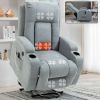 Infinite Position Okin Motor Up to 350 LBS Power Lift Recliner Chair for Elderly, Heavy Duty Motion Mechanism with 8-Point Vibration Massage and Lumba