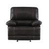 Recliner Chair Sofa Manual Reclining Home Seating Seats Movie Theater Chairs, Brown