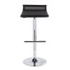 Mirage Ale Contemporary Adjustable Bar Stool in Chrome and Black Mesh by LumiSource