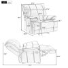 Recliner Chair Sofa Manual Reclining Home Seating Seats Movie Theater Chairs, Brown
