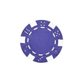 25pc 11.5g Dice Poker Chips (10 colors)-Purple