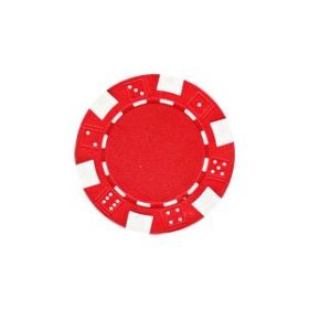 25pc 11.5g Dice Poker Chips (10 colors)-Red