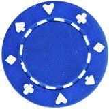 25pc 11.5g Suited Poker Chips (10 colors)-Blue