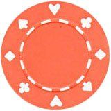 25pc 11.5g Suited Poker Chips (10 colors)-Orange