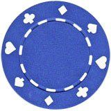 25pc 11.5g Suited Poker Chips (10 colors)-Purple
